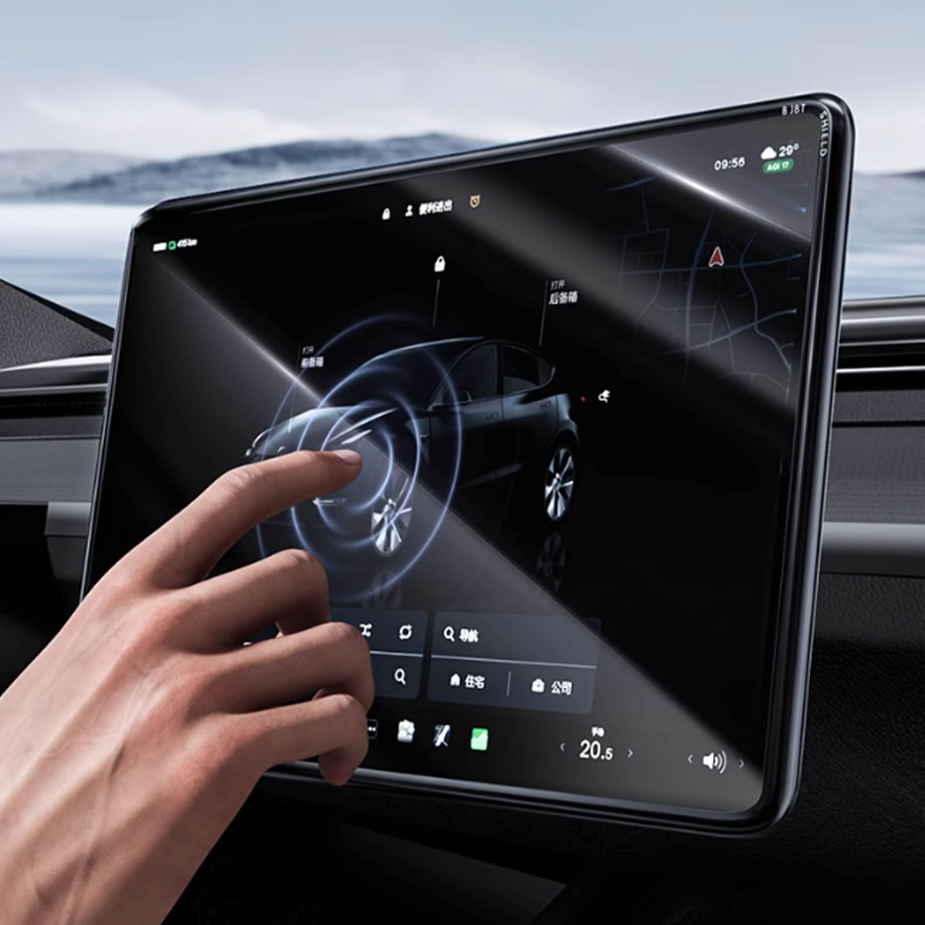 Screenprotector Gehard Glas — Model 3 Highland & Model Y Juniper