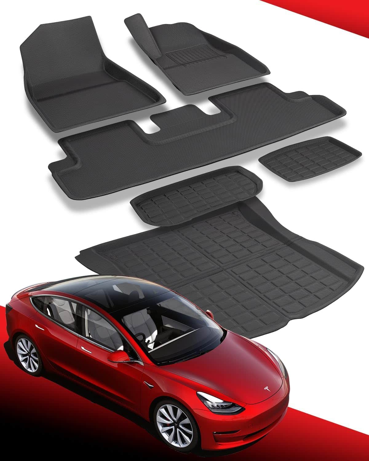 All-Weather Vloermatten — Tesla Model 3 Highland