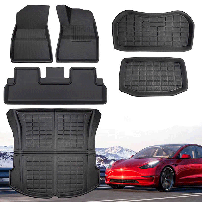 Vloermatten 6-delig — Tesla Model 3