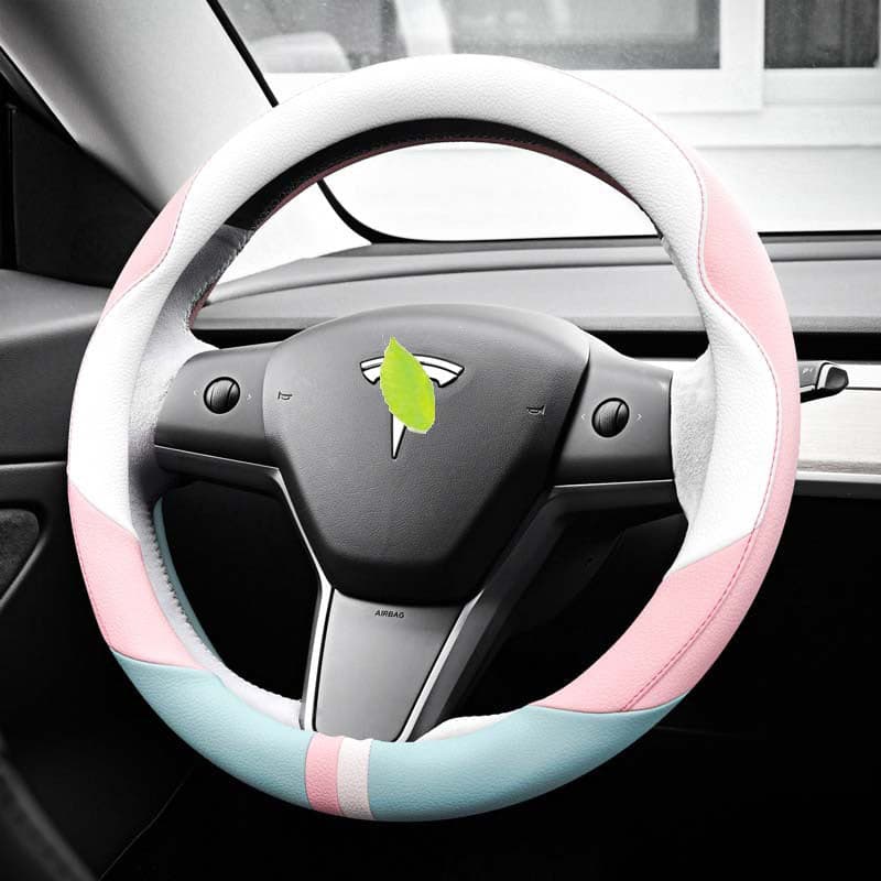 Leren stuurhoes — Tesla Model 3 & Model Y — afbeelding 1